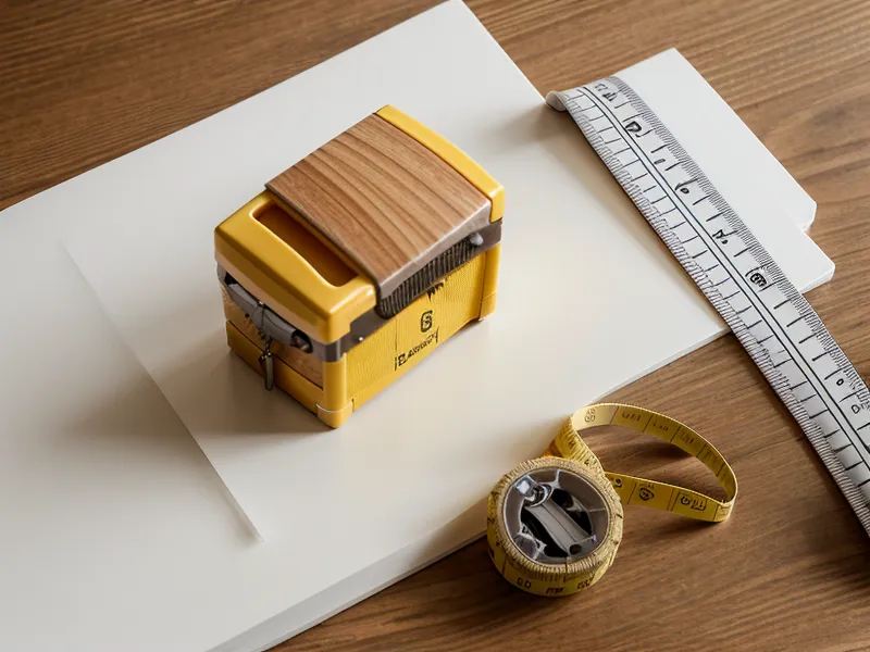 A tape measure on a hand-drawn floor plan of a basement.