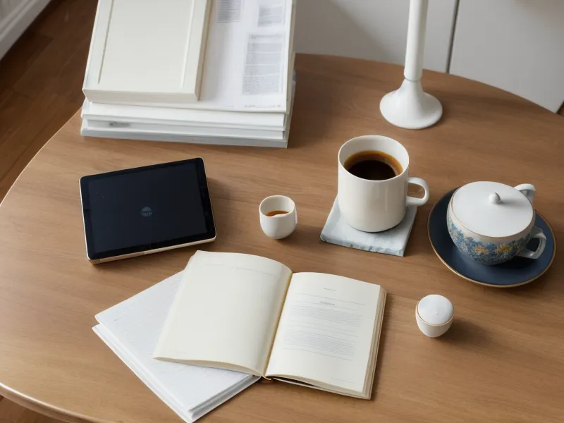 Close-up of an estate documents binder tab and reading glasses on a wooden surface.