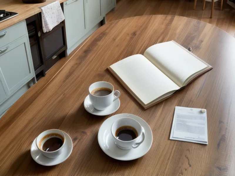 A manila folder tucked under a stack of legal papers on a wooden table.