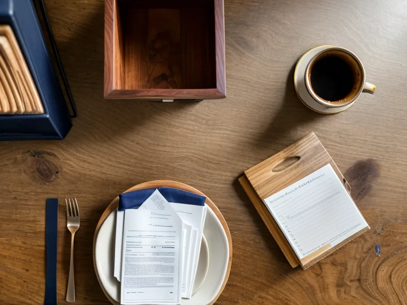 A stack of printed legal papers showing clear margins on a wooden surface.