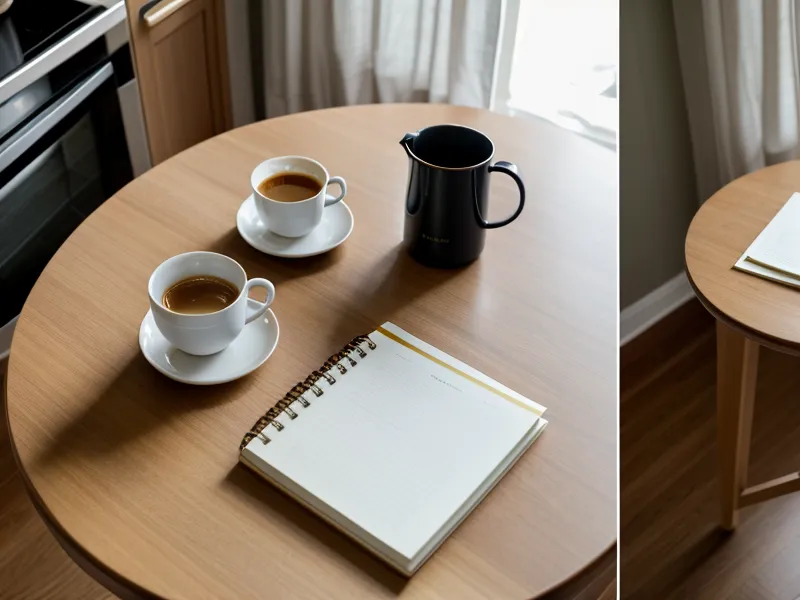 A stack of printed legal documents and a pen on a maple table.