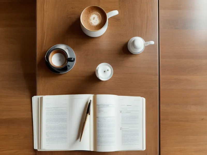 Close-up of bank statements and a calculator on a wooden table.